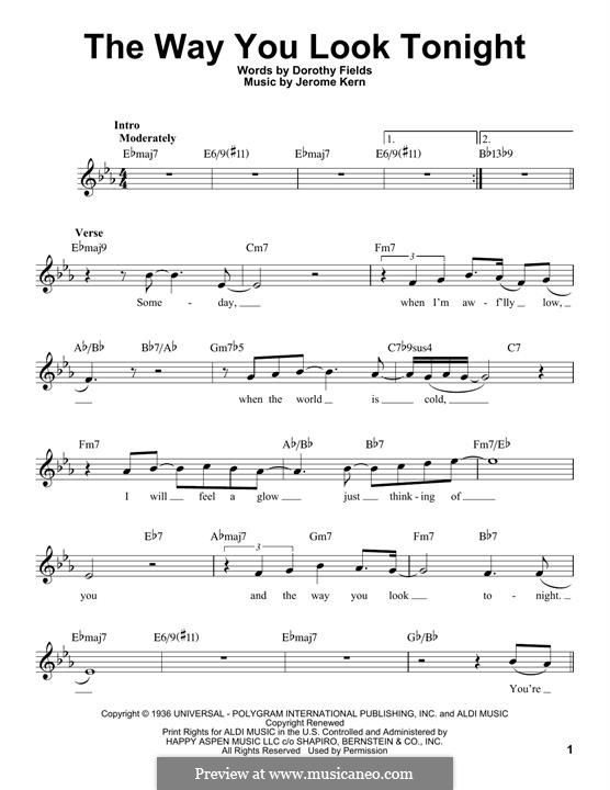 Vocal version: melodia by Jerome Kern