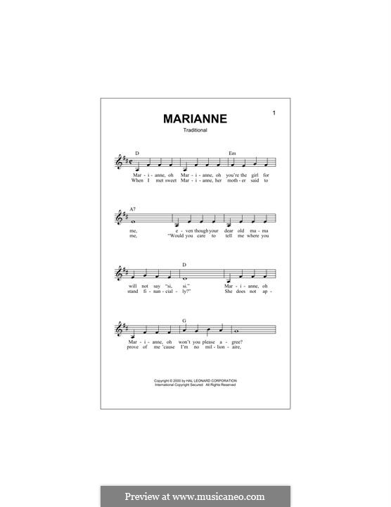 Marianne: melodia by folklore