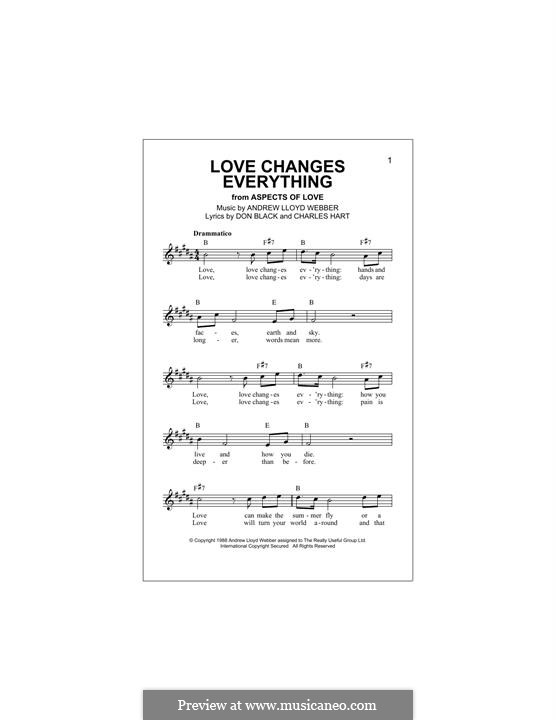 Love Changes Everything: melodia by Andrew Lloyd Webber