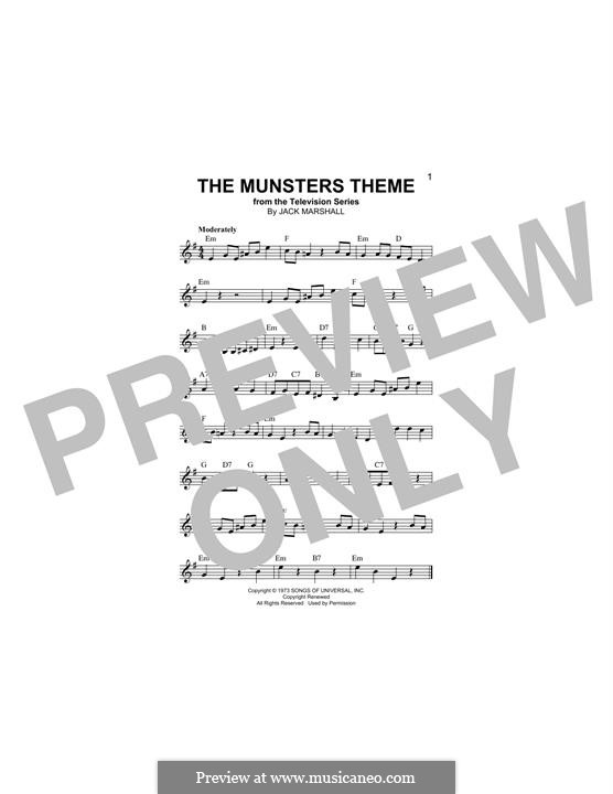 The Munsters Theme: melodia by Jack Marshall