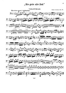 Trio for Two Violins and Cello 'Die gute alte Zeit', Op.77: parte violoncelo by Ignaz Lachner
