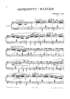 Impromptu-Mazurka, Op.120: Para Piano by Theodore Lack