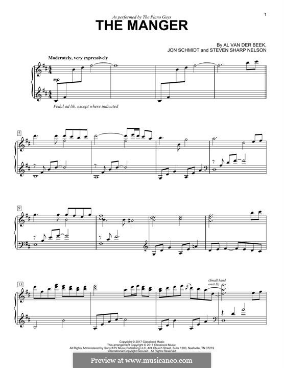 The Manger (The Piano Guys): Para Piano by Jon Schmidt, Al van der Beek, Steven Sharp Nelson