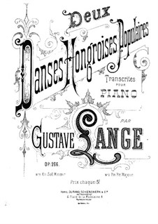 Deux danses hongroises populaires (Two Popular Hungarian Dances), Op.266: No.1 Jsteni czardas de F. Sarkosy by Gustav Lange