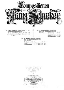 Stimmen des Tades, Op.2 No.2: Stimmen des Tades by Franz Schreker
