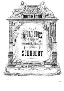 Four String Quartets: Violin I by Franz Schubert