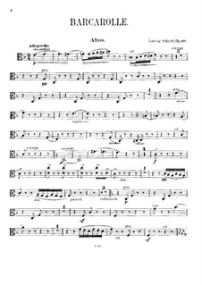 Barcarole for Piano and Strings (or Two Pianos), Op.60: parte viola by Ludvig Schytte