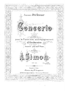 Concerto for Piano and Orchestra in A Flat Major, Op.19: Versão para dois pianos de quatro mãos by Anton Simon