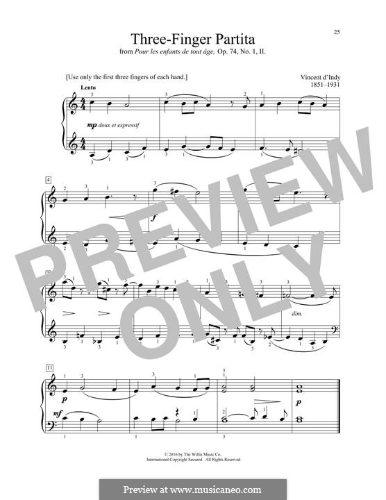 Three-Finger Partita: Three-Finger Partita by Vincent d' Indy