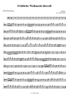 Fröhliche Weihnacht überall: para violoncelo by folklore