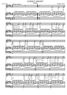 Vocal version: For mezzo-soprano (B Major) and piano by Adolphe Adam