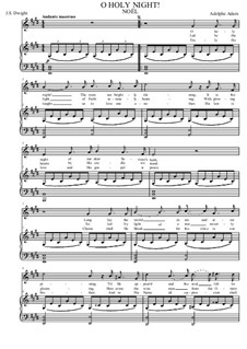 Vocal version: For high soprano or tenor (E Major) and piano by Adolphe Adam