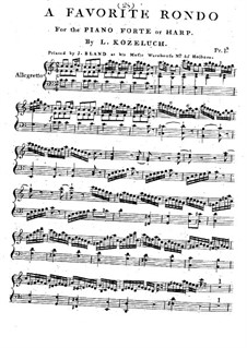 Rondo for Piano (or Harp): Rondo for Piano (or Harp) by Leopold Kozeluch