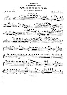 Scherzo for Three Flutes and Piano, Op.100: flauta parte II by Emmanuele Krakamp