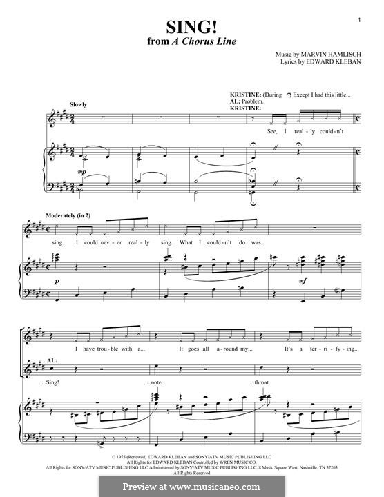 Sing!: Para vocais e piano by Marvin Hamlisch