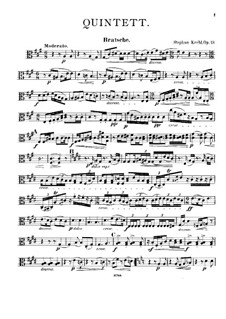 Quintet for Clarinet and Strings, Op.19: parte viola by Stephan Krehl