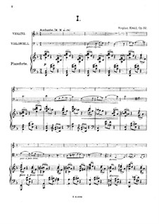 Piano Trio in D Major, Op.32: Partitura completa by Stephan Krehl