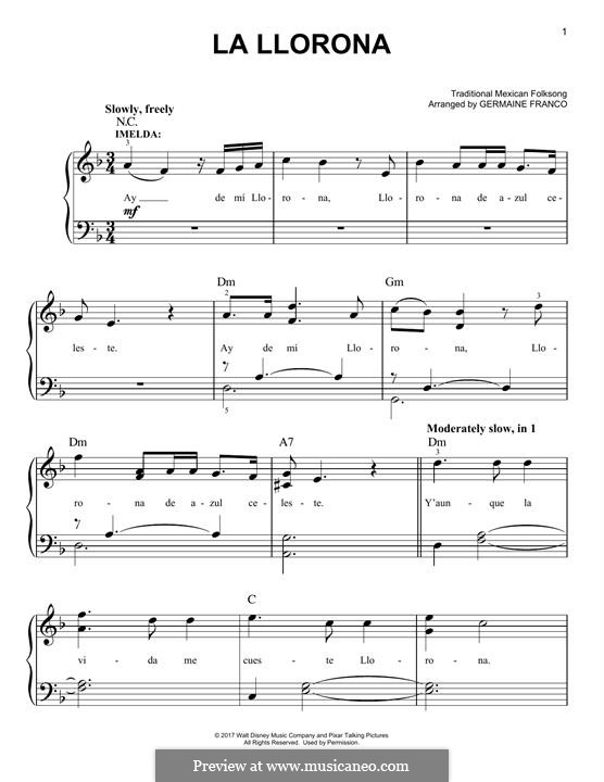 La Llorona: Para Piano by folklore