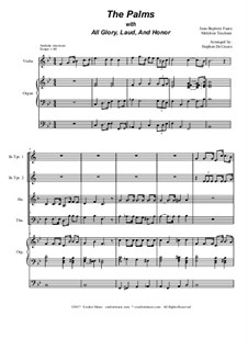 The Palms (with All Glory, Laud and Honor): para quarteto de bronze by Jean-Baptiste Faure, Melchior Teschner