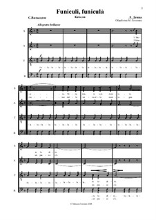 Funiculi, Funicula: para coro misto by Luigi Denza