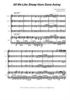 No.26 All We Like Sheep: para quartetos de cordas by Georg Friedrich Händel