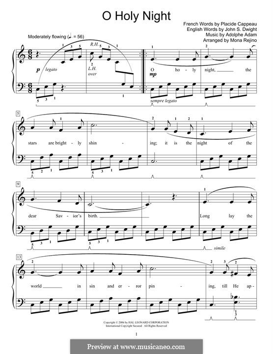 Piano version: Versão Facil by Adolphe Adam
