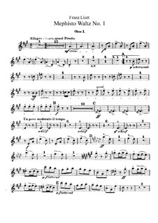 Two Episodes from Lenau's Faust, S.110: No.2 The Dance in the Village Inn – Oboe parts by Franz Liszt