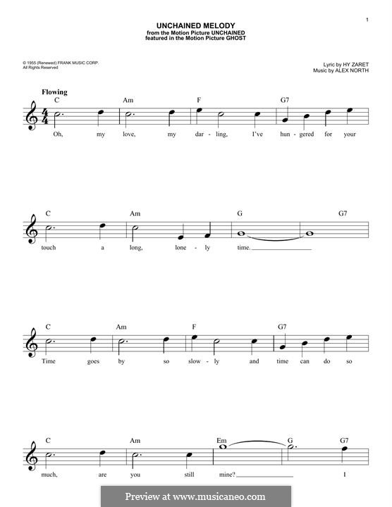 Unchained melody аккорды. Unchained Melody. Ноты брат. Unchained Melody кто поет