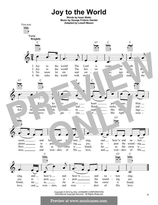 Instrumental version: para ukulele by Georg Friedrich Händel