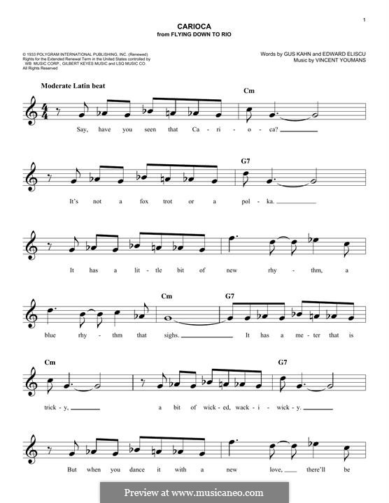 The Carioca: melodia by Vincent Youmans