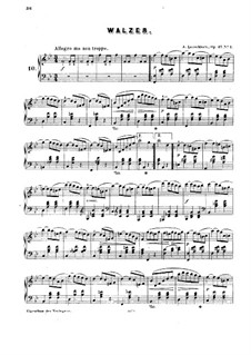 Six Amusements élégantes, Op.37: No.1 Valsa by Carl Albert Loeschhorn