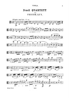 String Quartet in D Minor, Op.58: parte viola by Friedrich Lux