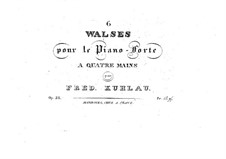 Six Waltzes for Piano Four Hands, Op.28: Six Waltzes for Piano Four Hands by Friedrich Kuhlau