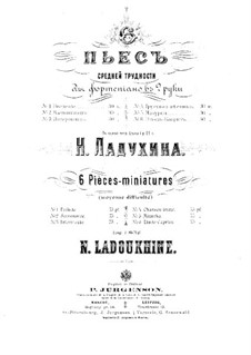 Six Intermediate Pieces for Piano: Six Intermediate Pieces for Piano by Nikolay Ladukhin