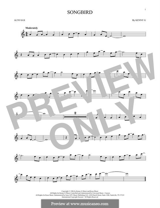 Songbird: para Saxofone Alto by Kenny G.
