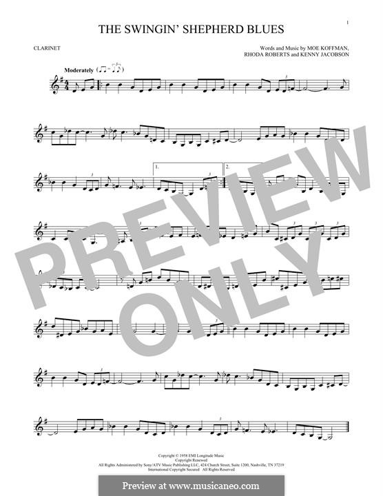 Swingin' Shepherd Blues: para clarinete by Moe Koffman