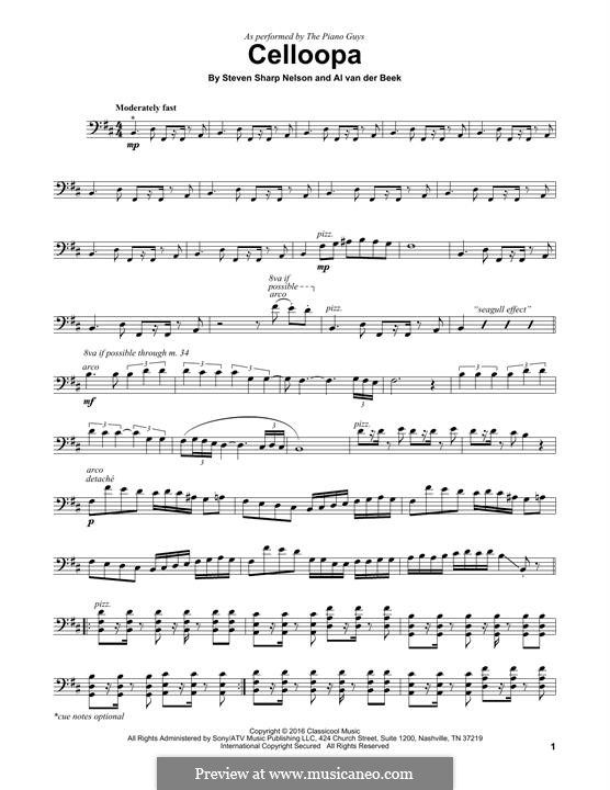 Celloopa (The Piano Guys): para violoncelo by Al van der Beek, Steven Sharp Nelson