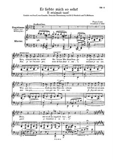 Il m'aimait tant, S.271: Partitura piano-vocal by Franz Liszt