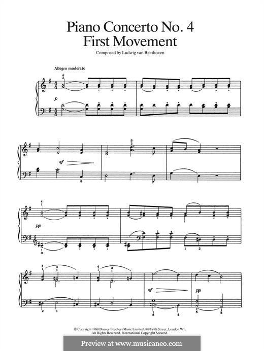 Fragments: Movimento I (Tema). Versão para piano by Ludwig van Beethoven