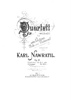 String Quartet No.2 in D Minor, Op.21: violino parte II by Karel Navratil