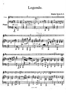 Legende for Violin and Piano, Op.3: Legende for Violin and Piano by Władysław Neuman