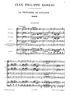 La princesse de Navarre (The Princess of Navarre), RCT 54: abertura by Jean-Philippe Rameau