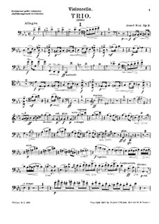 Piano Trio in C Minor, Op.2: parte violoncelo by Josef Suk