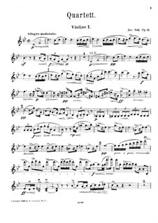 String Quartet No.1 in B Flat Major, Op.11: violino parte I by Josef Suk