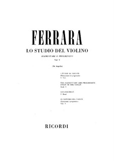 Elementary and Progressive Violin School: Volume V by Bernardo Ferrara