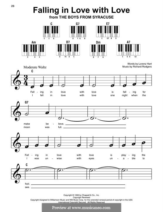 Falling in Love with Love: Para Piano by Richard Rodgers