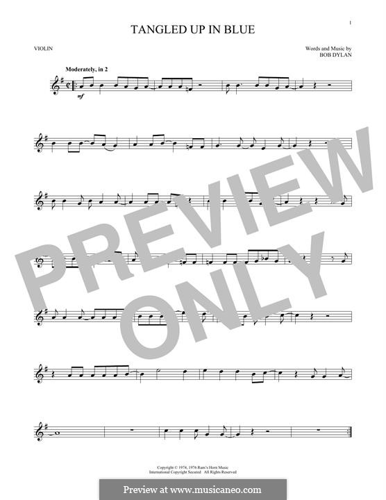 Tangled Up in Blue: para violino by Bob Dylan