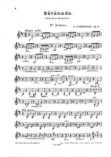 Serenade for Violin and Orchestra, Op.4: violino parte II by Alfredo D'Ambrosio