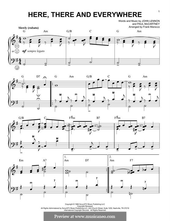 Here, There and Everywhere (The Beatles): para acordeão by John Lennon, Paul McCartney