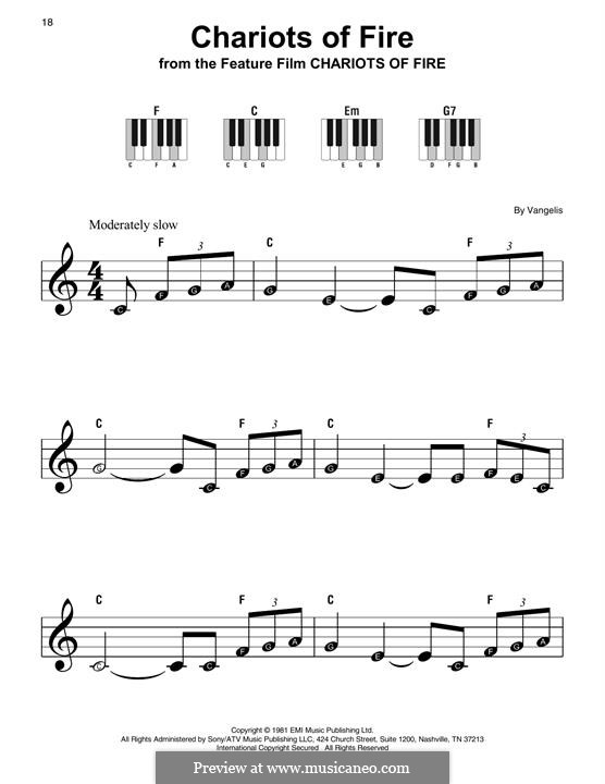 Chariots of Fire: Facil para o piano by Vangelis